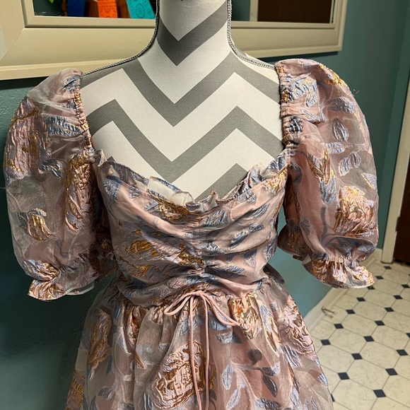 Buddy Love Romantic Puff Sleeve Lolita Style Mini Dress - Picture 2 of 11